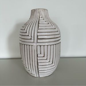 West Elm Ribbed Ceramic Stoneware Vase